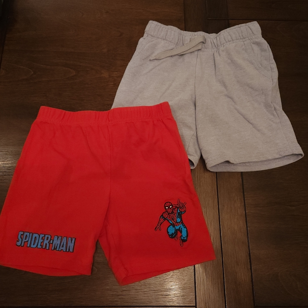 Spiderman Red and Gray Kids Shorts Set Size 6